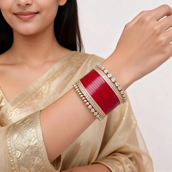 Red_Gold_Stone_Pearl_Studded_Bridal_Chura_Bangle_Set_For_Women