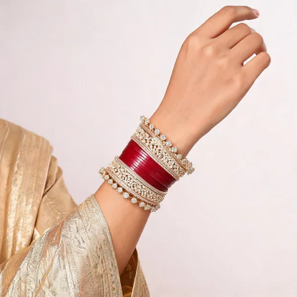Red_Maroon_Lacquer_Kundan_Stone_Bridal_Bangle_Set_For_Women