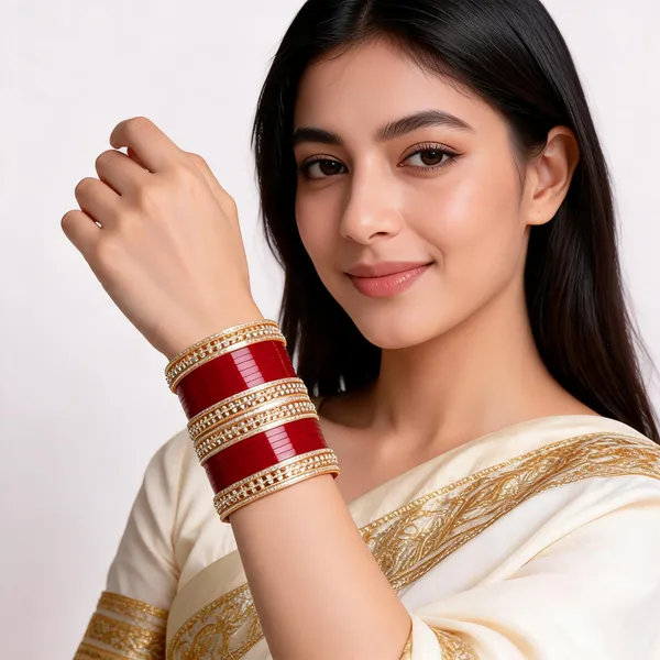 Red_White_Gold_Toned_Stone_Studded_Bridal_Bangle_Set_For_Women