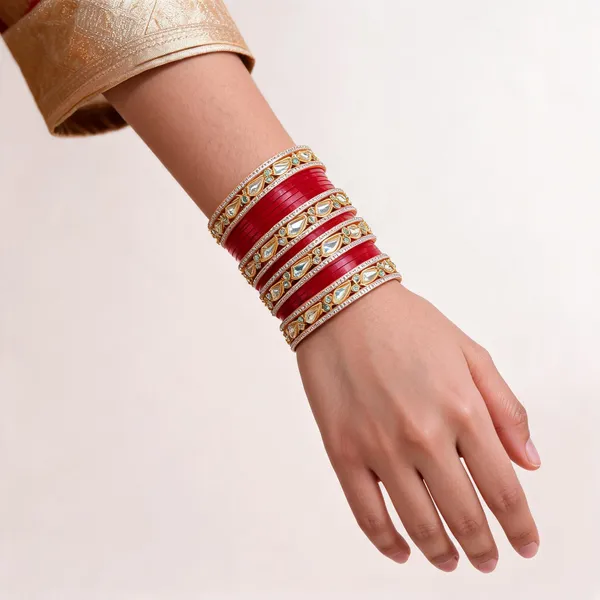 Red_Gold_Kundan_Stone_Studded_Bridal_Bangle_Set_For_Women