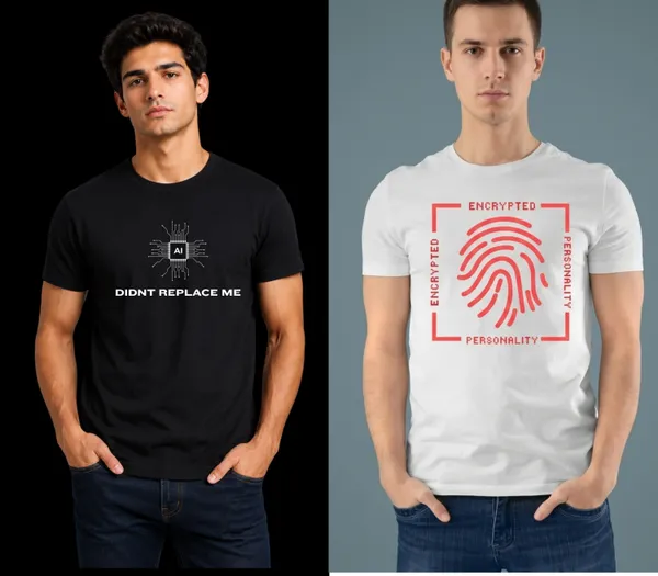 Black_And_White_Pure_Cotton__Ai_Didnt_replace_me__And_Encrypted_Personality_Graphic_T-Shirt_For_Men_Combo_Pack_Of_2