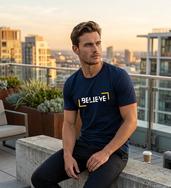 Blue_Pure_Cotton_Relaxed_Fit_Believe_Motivational_T-Shirt_For_Men