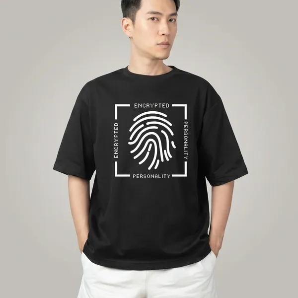 Black_Pure_Cotton__Encrypted_Personality_Graphic_T-Shirt_For_Men