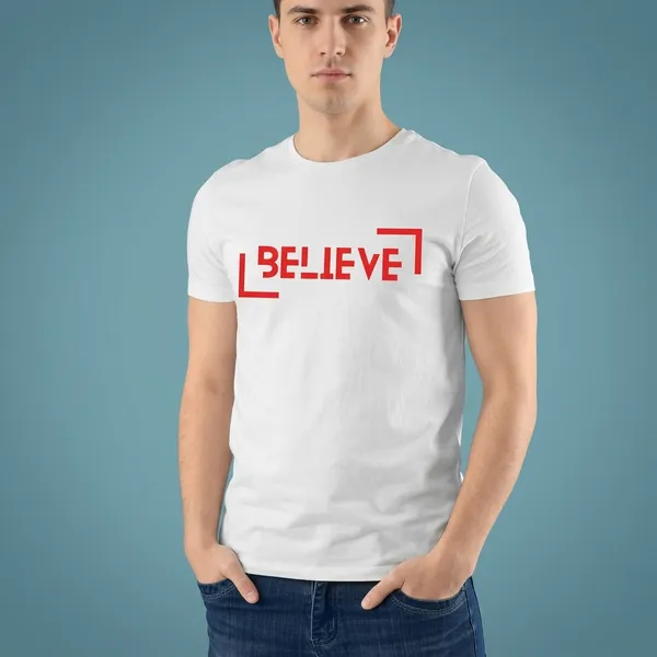 White_Pure_Cotton_Regular_Fit_Believe_Motivational_T-Shirt_For_Men