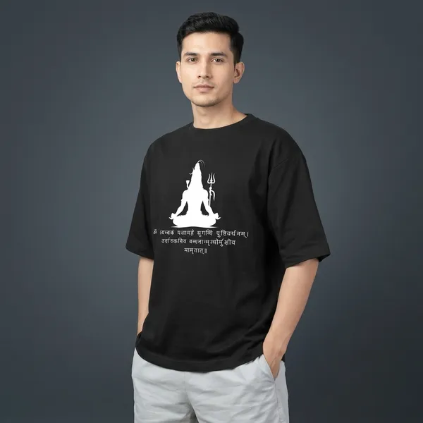 Black_Pure_Cotton_Oversized_Lord_Shiva_Mantra_And_Om_Namah_Shivaya_Spiral_Print_T-Shirt_For_Men_Combo_Pack_Of_2