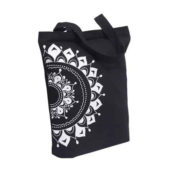 Esycarry_Women_Stylish_Canvas_Black_Tote_Bag