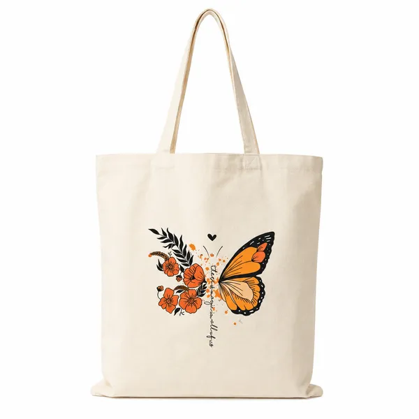 Esycarry_Women_Beige_Printed_Canvas_Shopper_Tote_Bag