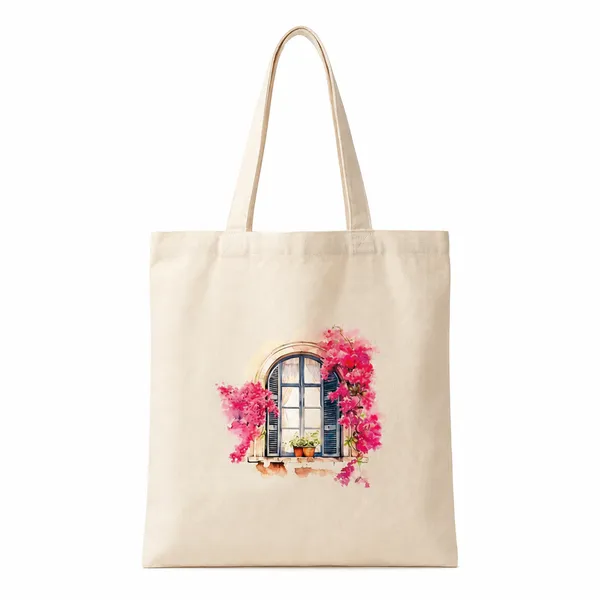 Esycarry_Women_Beige_Solid_Eco-Friendly_Canvas_Tote_Bag