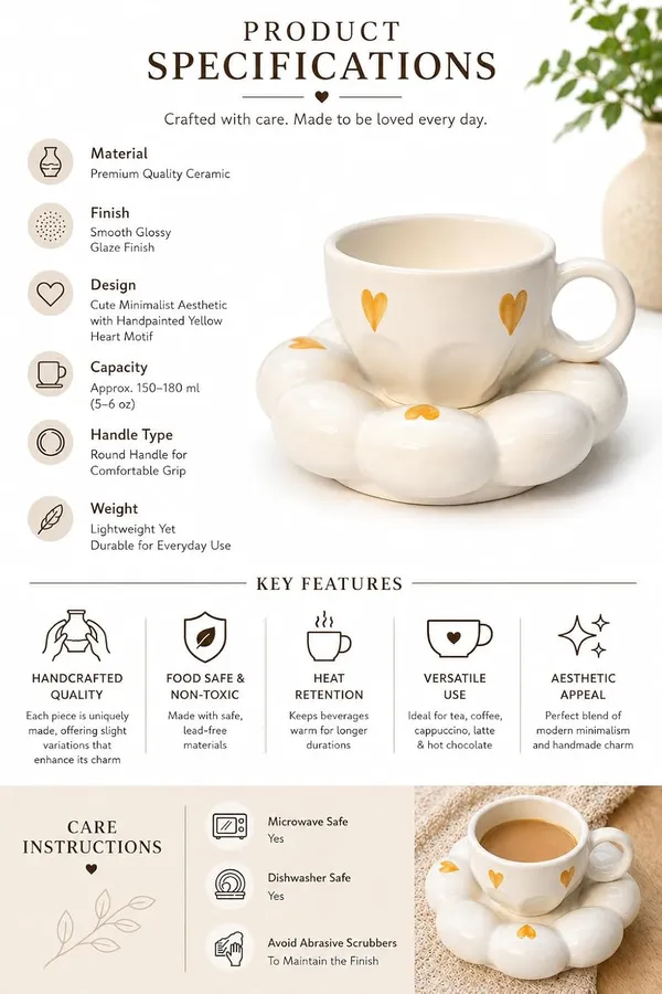 Heart_Design_Ceramic_Coffee_Mug_With_Saucer_Set_White_Aesthetic_Bubble_Cup_240_Ml_Tea_Coffee_Cup_Cute_Kawaii_Mug_For_Home_Office_Kitchen_Gift_For_Women_Coffee_Lovers_Pack_Of_1