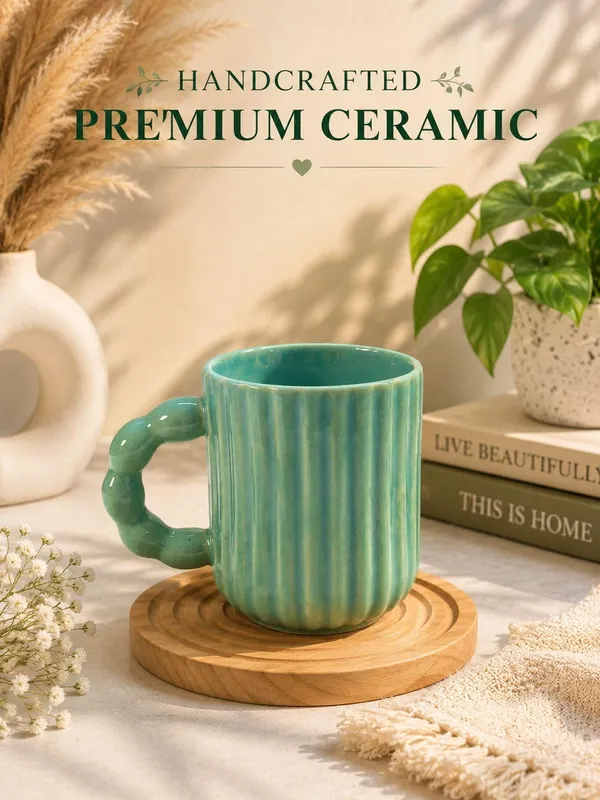 Handmade_Ceramic_Coffee_Mug_350ml_Bubble_Handle_Handpainted_3d_Designer_Cup_For_Tea_Milk_Home_Office_Aqua_Green