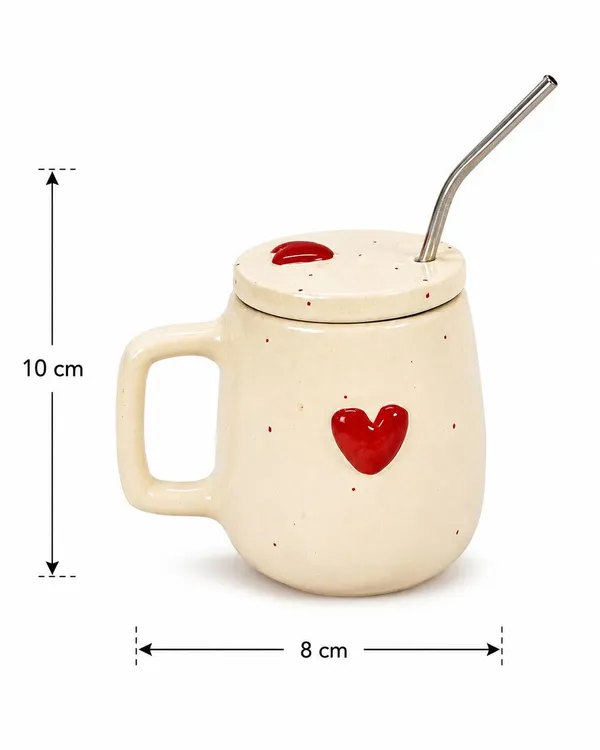 Ceramic_Sipper_Mug_With_Lid_And_Steel_Straw_380ml_Red_Heart_Pastel_With_Handle_For_Tea_Coffee_And_Cold_Drinks