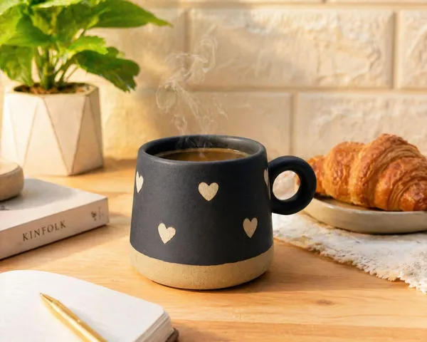 Rustic_Ceramic_Coffee_Mug_300ml_Black_With_Heart_Design_Handmade_For_Home_Office