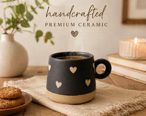 Rustic_Ceramic_Coffee_Mug_300ml_Black_With_Heart_Design_Handmade_For_Home_Office