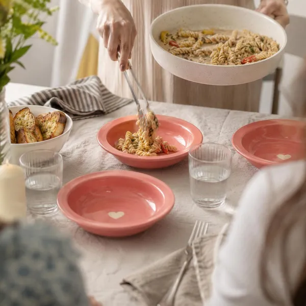 Ceramic_Pink_Heart_Pasta_Plates_Set_of_2
|_Microwave_&_Dishwasher_Safe_Dinner_Plates_|_Deep_Serving_Bowls_for_Snacks_|_Handmade_Glossy_Stoneware_Crockery_|_Cute_Aesthetic_Kitchen_&_Gifting