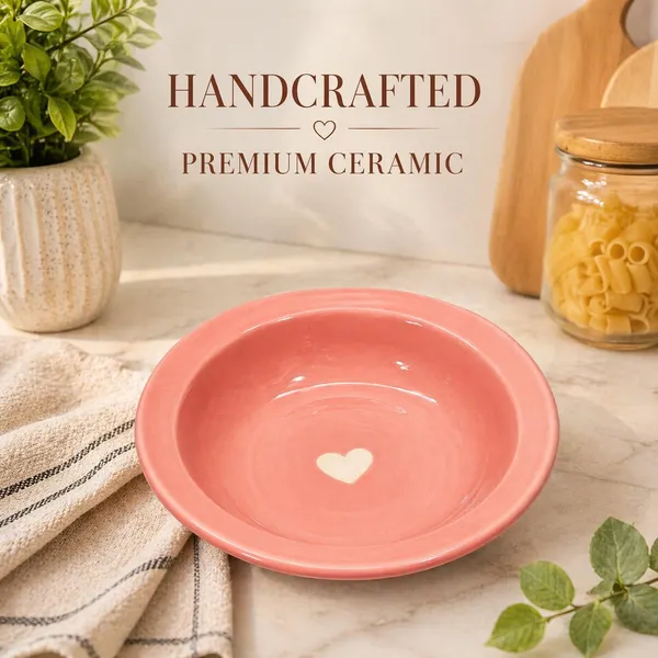Ceramic_Pink_Heart_Pasta_Plates_Set_of_2
|_Microwave_&_Dishwasher_Safe_Dinner_Plates_|_Deep_Serving_Bowls_for_Snacks_|_Handmade_Glossy_Stoneware_Crockery_|_Cute_Aesthetic_Kitchen_&_Gifting
