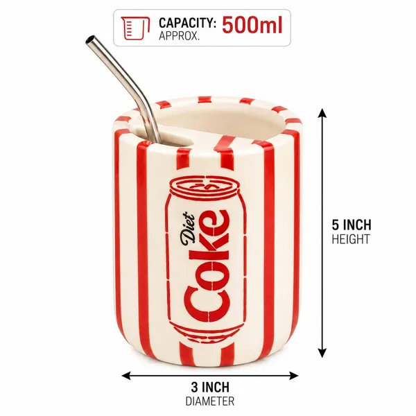 Coke_Inspired_Ceramic_Sipper_Mug_|_Can_Design_Sipper_with_Metal_Straw_|_Ceramic_Snackware_|_Microwave_&_Dishwasher_Safe_|
