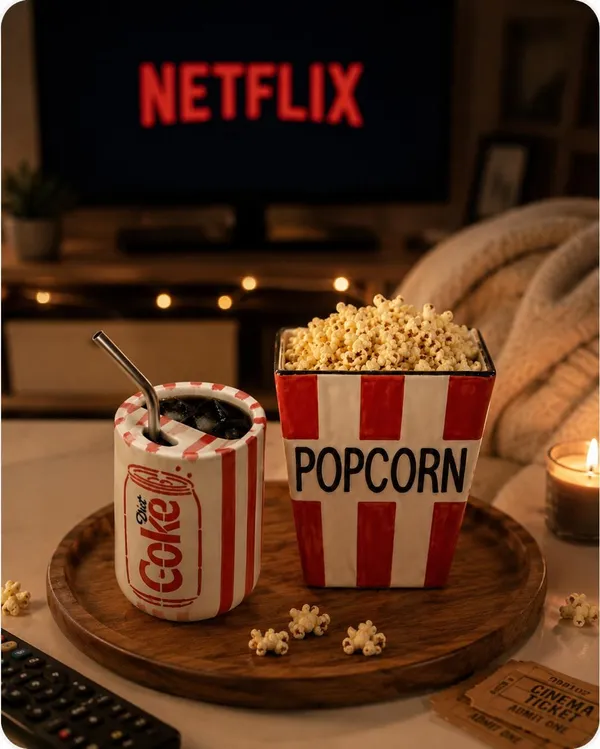 Coke_Inspired_Ceramic_Sipper_Mug_&_Popcorn_Tub_|_Can_Design_Sipper_with_Metal_Straw_|_Ceramic_Snackware_|_Microwave_&_Dishwasher_Safe_|Combo|