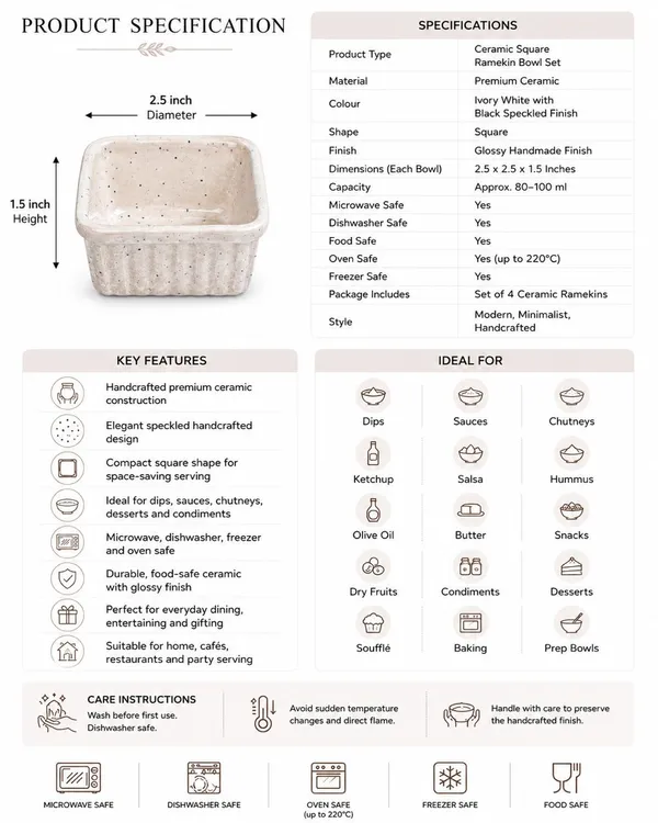 Set_of_4_Ceramic_Square_Dip_Bowls,_2.5
Inch_Sauce_Bowls_for_Chutney,_Salsa,_Olive_Oil,_Butter,_Dessert_&_Snacks,_Microwave,_Oven_&_Dishwasher_Safe