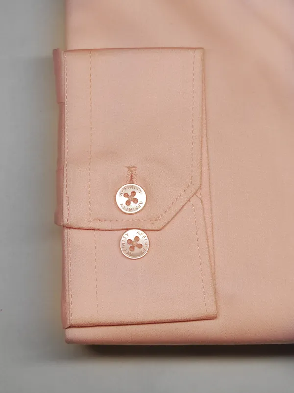 Premium_&_Soft_Peach_Cotton_satin_Semi_Formal_Shirt_For_Men