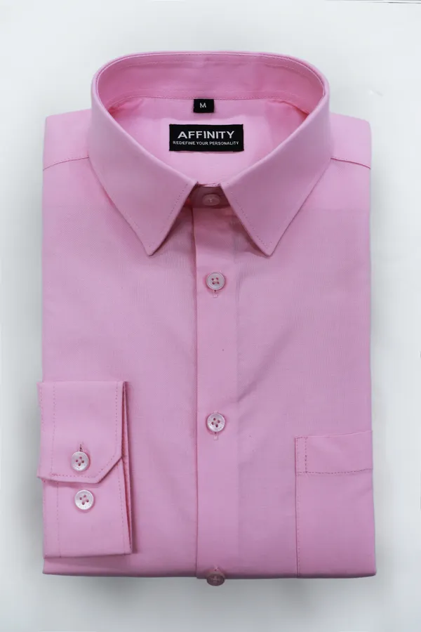 Premium_&_Soft_Pink_Cotton_Semi_Formal_Shirt_For_Men
