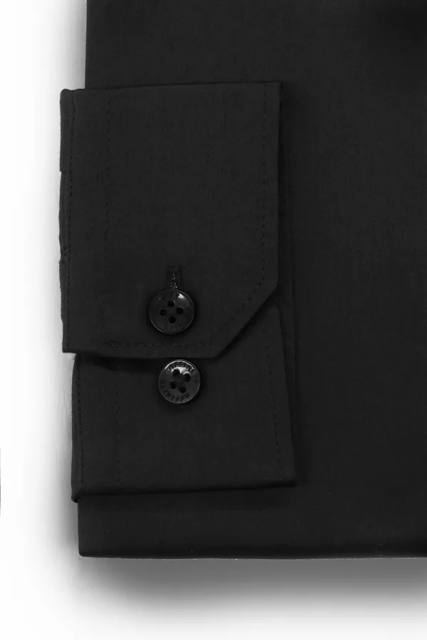 Premium_&_Soft_Black_Cotton_Semi_Formal_Shirt_For_Men