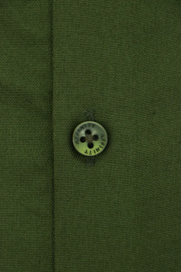 Premium_&_Soft_Olive_Green_Cotton_Semi_Formal_Shirt_For_Men