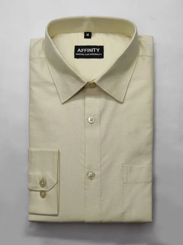 Premium_&_Soft_Cream_Cotton_Semi_Formal_Shirt_For_Men