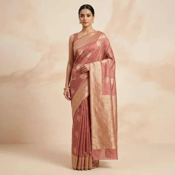 Light_Brown_Khadi_Georgette_Premium_Saree_For_Women