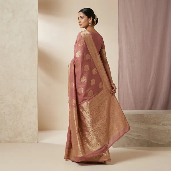 Light_Brown_Khadi_Georgette_Premium_Saree_For_Women