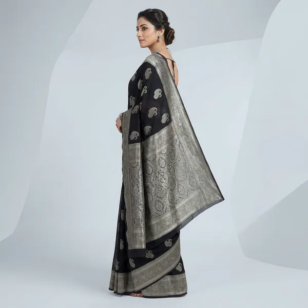 Black_Khadi_Georgette_Premium_Saree_For_Women