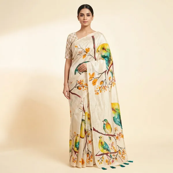 Cream_Shimmer_Tissue_Premium_Saree_For_Women