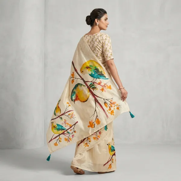 Cream_Shimmer_Tissue_Premium_Saree_For_Women