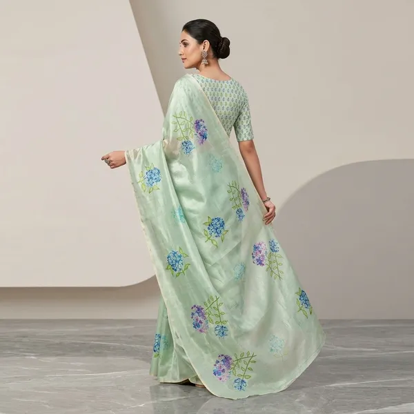 Mint_Green_Shimmer_Tissue_Premium_Saree_For_Women