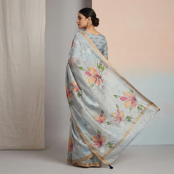 Grey_Shimmer_Tissue_Premium_Saree_For_Women