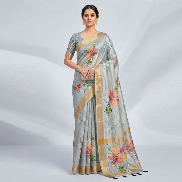 Grey_Shimmer_Tissue_Premium_Saree_For_Women