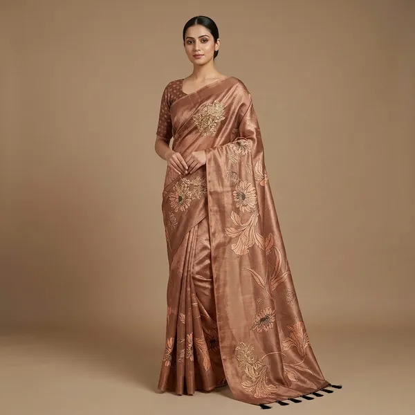 Brown_Shimmer_Tissue_Premium_Saree_For_Women