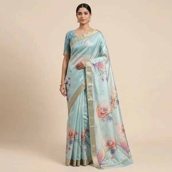 Sky_Blue_Shimmer_Tissue_Premium_Saree_For_Women