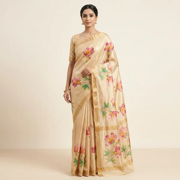 Beige_Shimmer_Tissue_Premium_Saree_For_Women