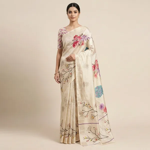 Cream_Shimmer_Tissue_Premium_Saree_For_Women