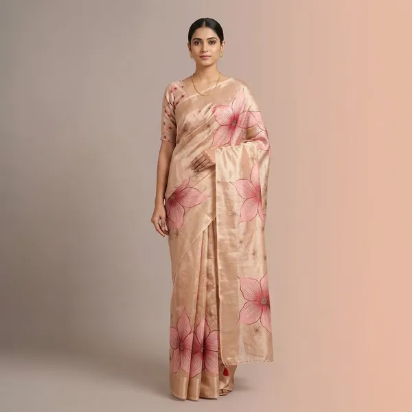 Peach_Shimmer_Tissue_Premium_Saree_For_Women