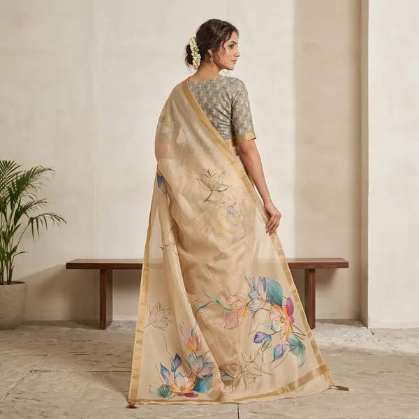 Beige_Shimmer_Tissue_Premium_Saree_For_Women