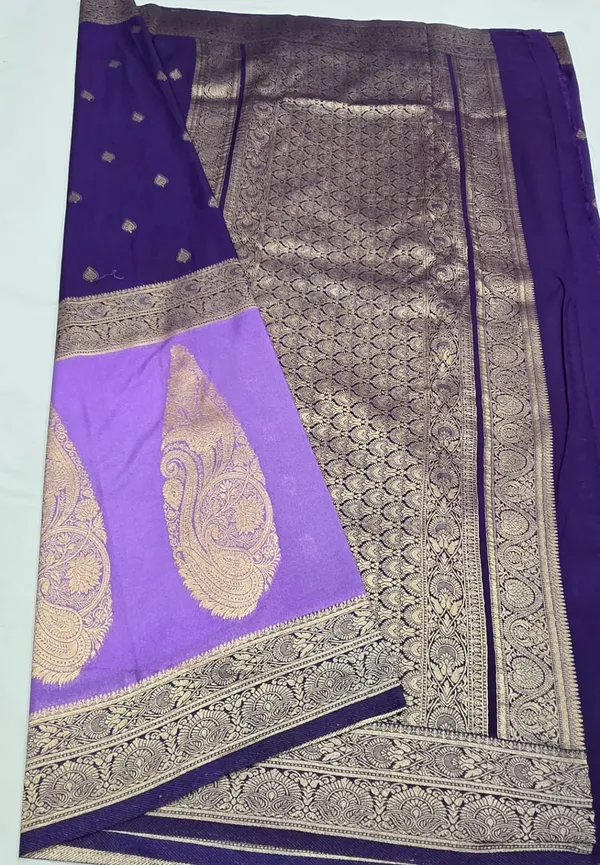 Dark_purple__with_Lilac__Banarasi_borcked_Khadi_Georget__Saree_with_rain_drop_weave