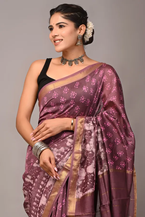 Purple_Maheshwari_Silk_Batik_Print_Saree_For_Women
