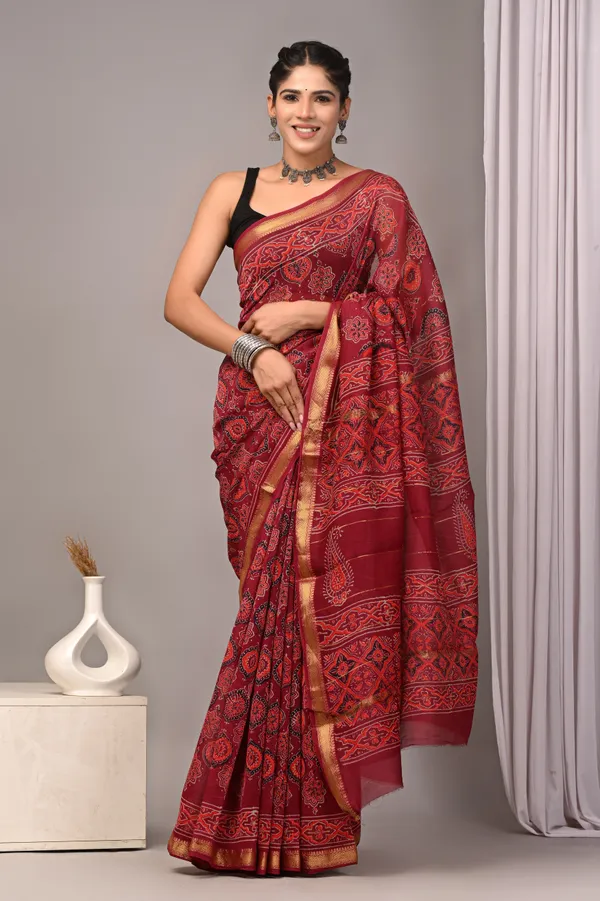 Red_Maheshwari_Silk_Traditional_Printed_Saree_For_Women