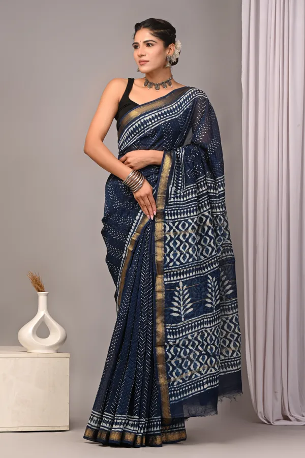 Navy_Blue_Maheshwari_Silk_Bandhani_Printed_Saree_For_Women