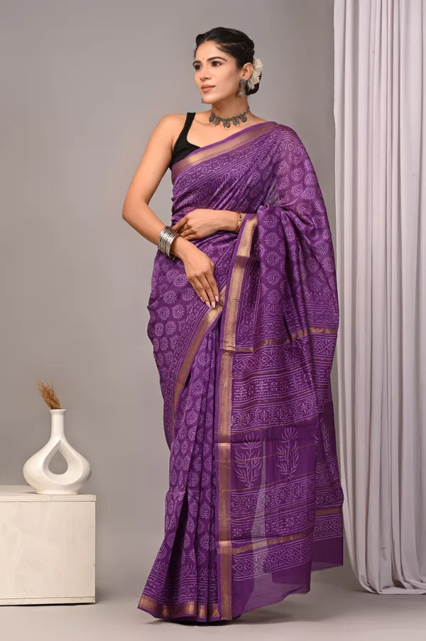 Purple_Maheshwari_Silk_Bandhani_Zari_Border_Saree_For_Women