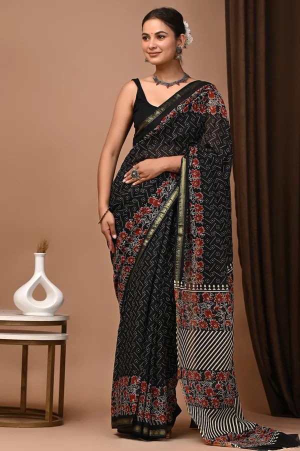 Black_Zari_Cotton_Floral_Embroidered_Saree_For_Women