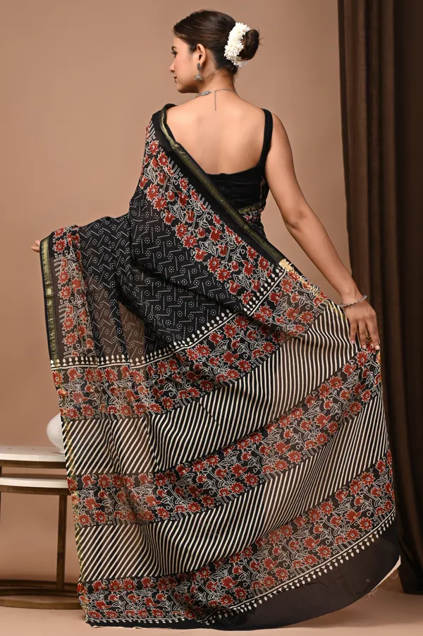 Black_Zari_Cotton_Floral_Embroidered_Saree_For_Women