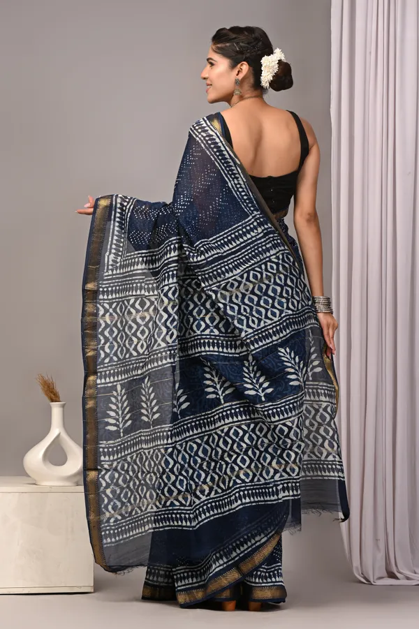 Navy_Blue_Maheshwari_Silk_Bandhani_Printed_Saree_For_Women