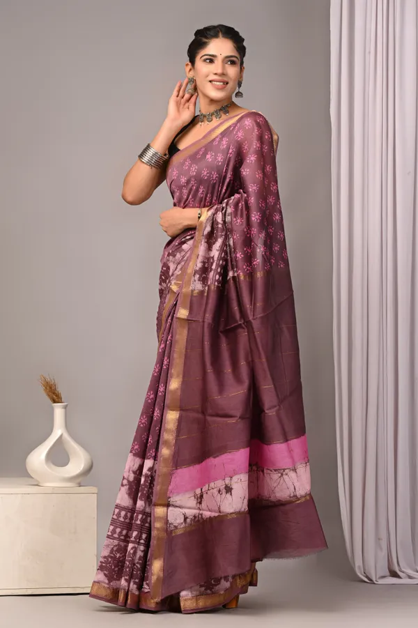 Purple_Maheshwari_Silk_Batik_Print_Saree_For_Women